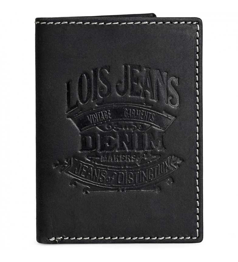 Lois Leather wallet purse 201718 black -8x11 cm