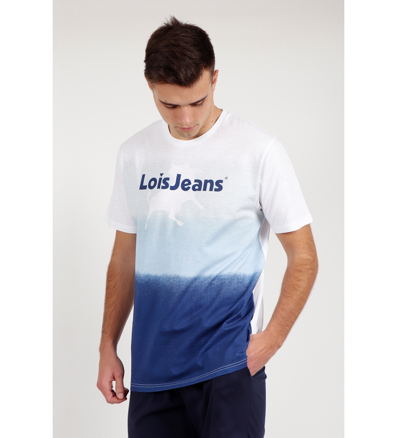 Lois T-shirt manica corta Degrade blu