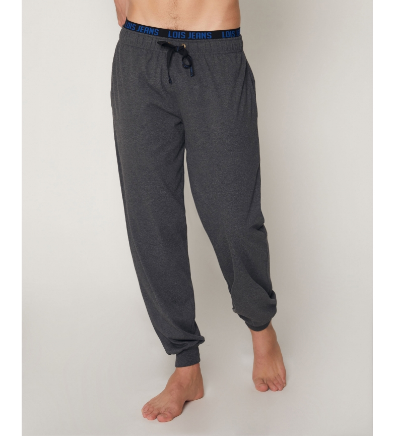 Lois Calças de pijama cinzentas a carvão de jeans