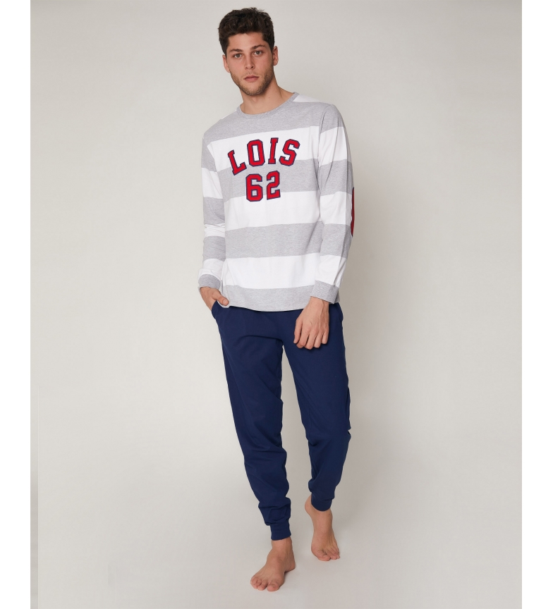 Lois Pyjama Club gris, bleu