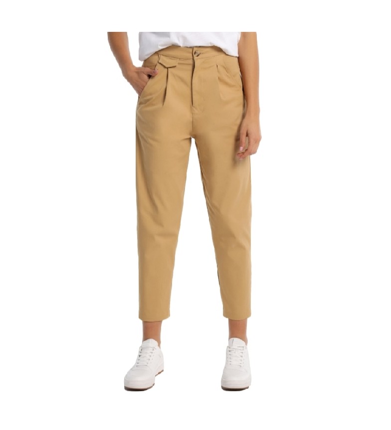 Lois Pantalón Twill marrón - Tienda Esdemarca moda, calzado y complementos  - zapatos de marca y zapatillas de marca