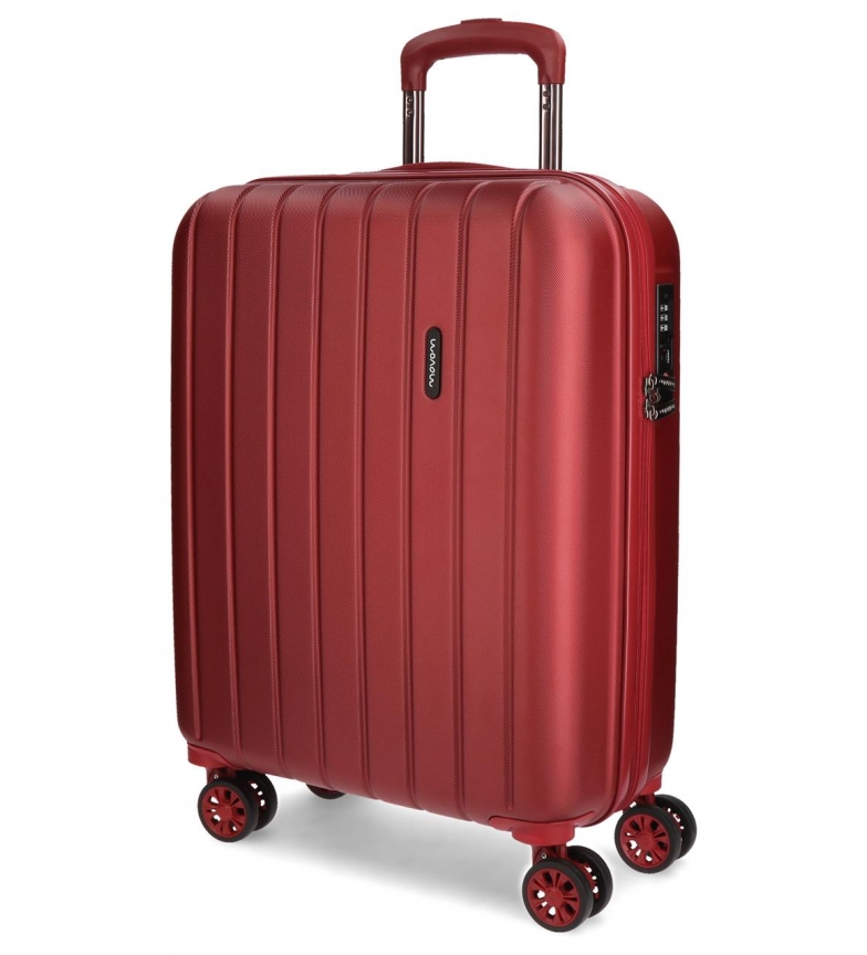 Movom Bois cabine valise rigide rouge Movom 55cm