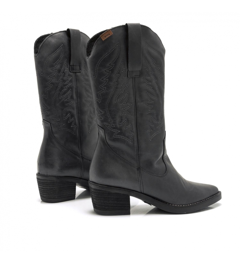 Mustang Botas de piel Ares negro -Altura tacón: 5 cm- - Tienda Esdemarca  moda, calzado y complementos - zapatos de marca y zapatillas de marca