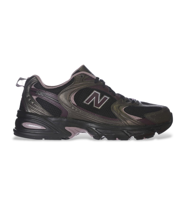 530 Black Leather New Balance 530 Preto Couro New Balance Sapatos