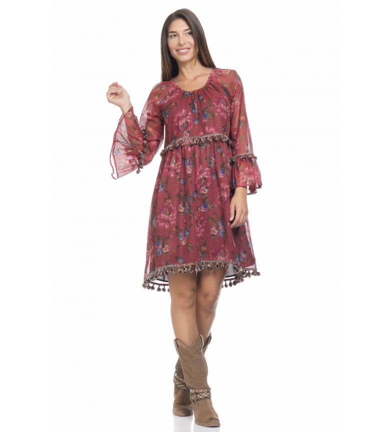 And Mari Love Peace Vestido Granate BoxerdC