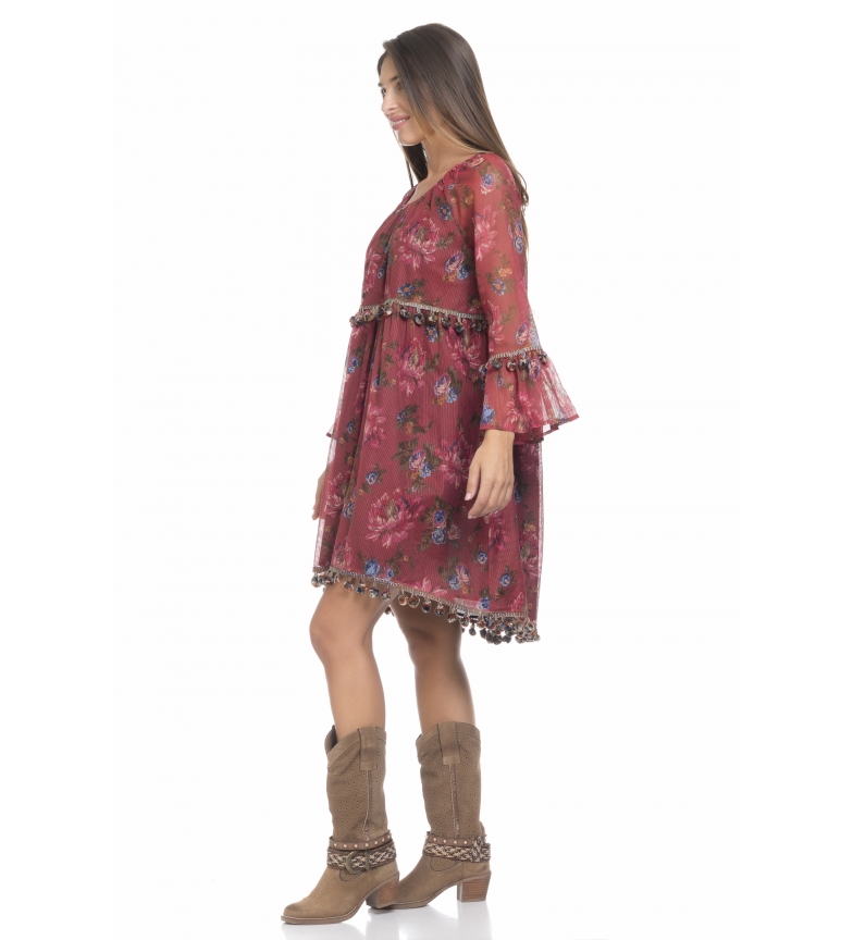 And Mari Love Peace Vestido Granate BoxerdC