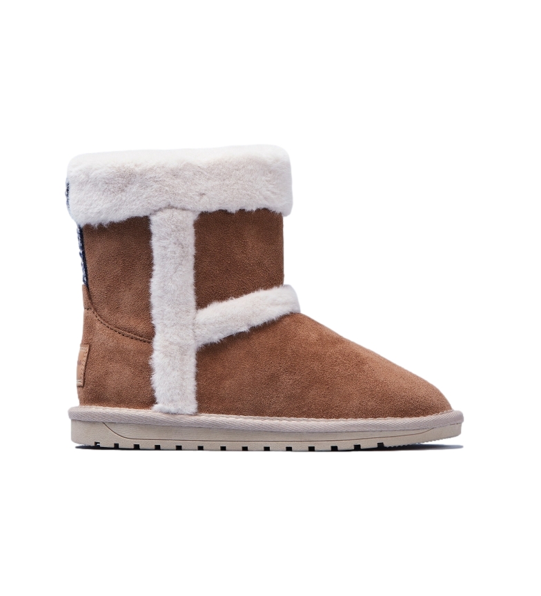 Pepe Jeans Brown Angel leather ankle boots