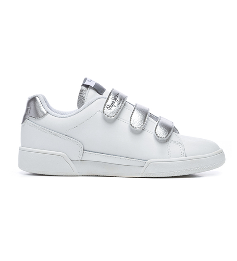 Pepe Jeans Chaussures Lambert Girl Velcro blanches