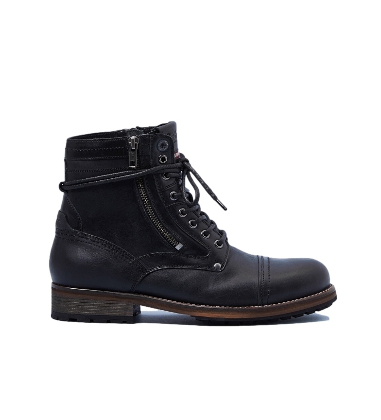 Pepe Jeans Melting High leather ankle boots black 