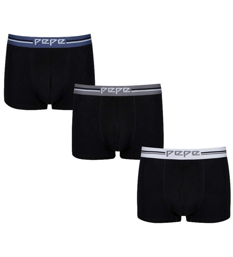 Pepe Jeans Confezione da 3 boxer Wagner neri