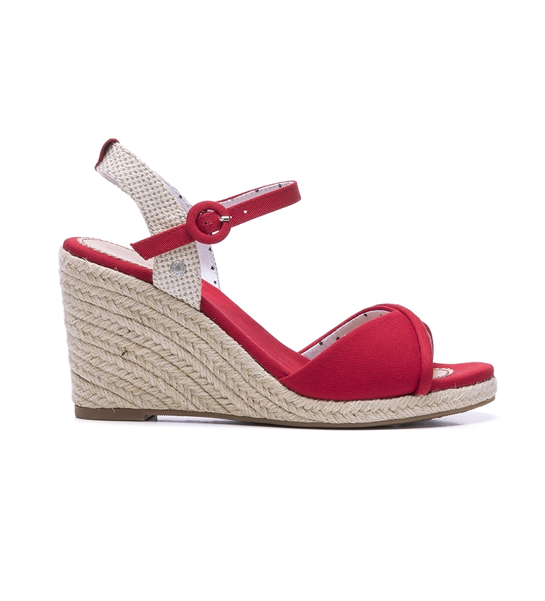 Pepe Jeans Sandalias Shark Lady red -Altura cuña: 8cm- - Tienda Esdemarca  moda, calzado y complementos - zapatos de marca y zapatillas de marca