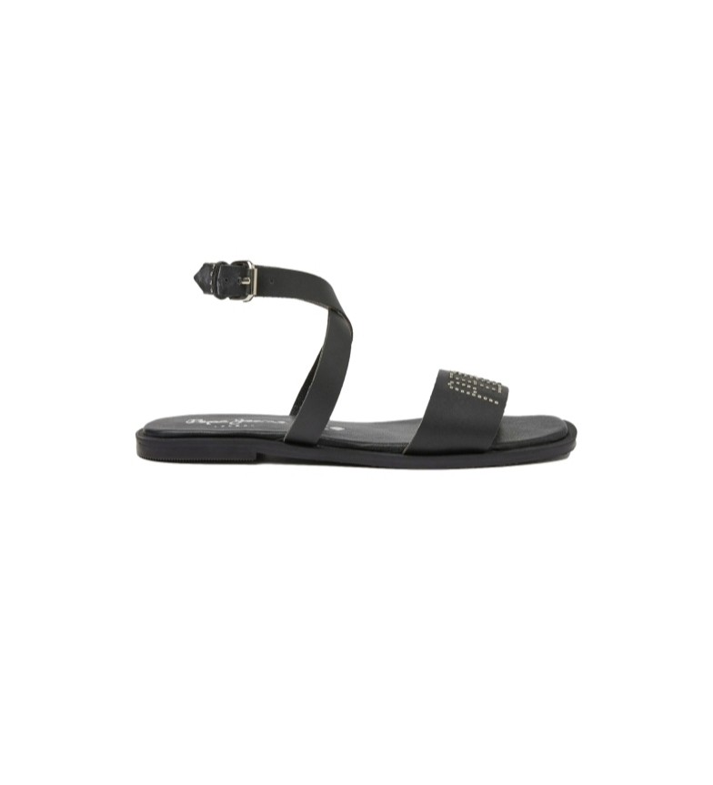 Pepe Jeans Irma Log Leather Sandals black