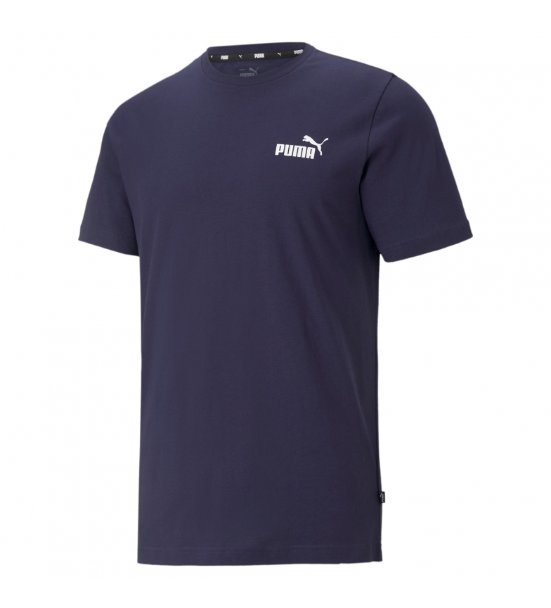 Puma T-shirt Essentials blu navy con logo piccolo