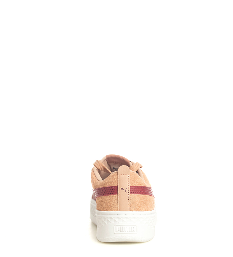 Pelle Platform Smash Donna Piattaforma Scarpe Corallo Puma Sd Basso waHSqFxf