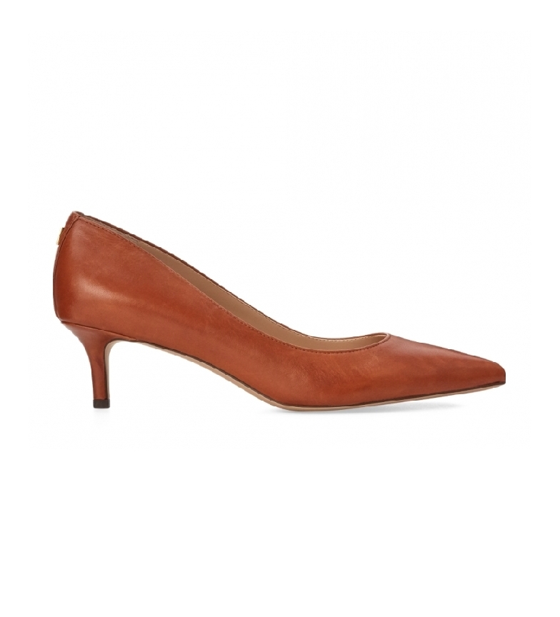 Ralph Lauren Sapatos de couro Adrienne castanho - Altura do calcanhar: 5 cm