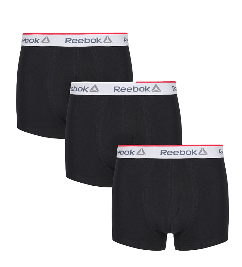 Reebok Pack de 3 boxers Ovett pretos