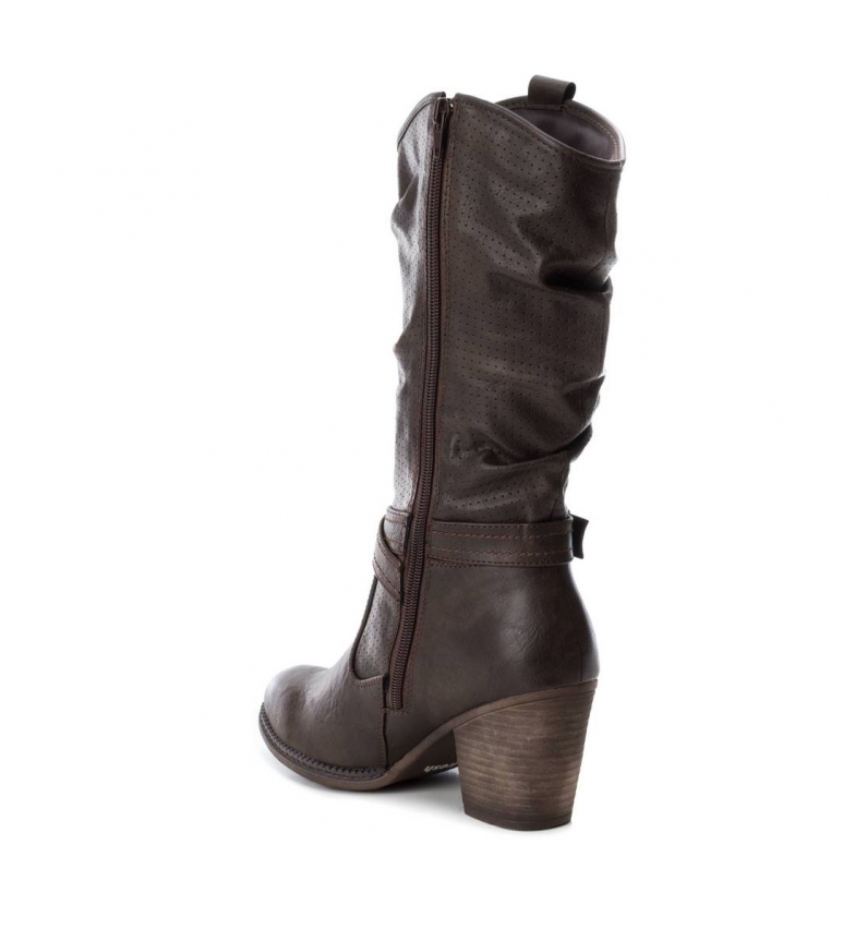 Donna Marrone Tacco Altezza Cm Nero Refresh Stivale Cowboy 6 Tacco 064775 7awWzqv