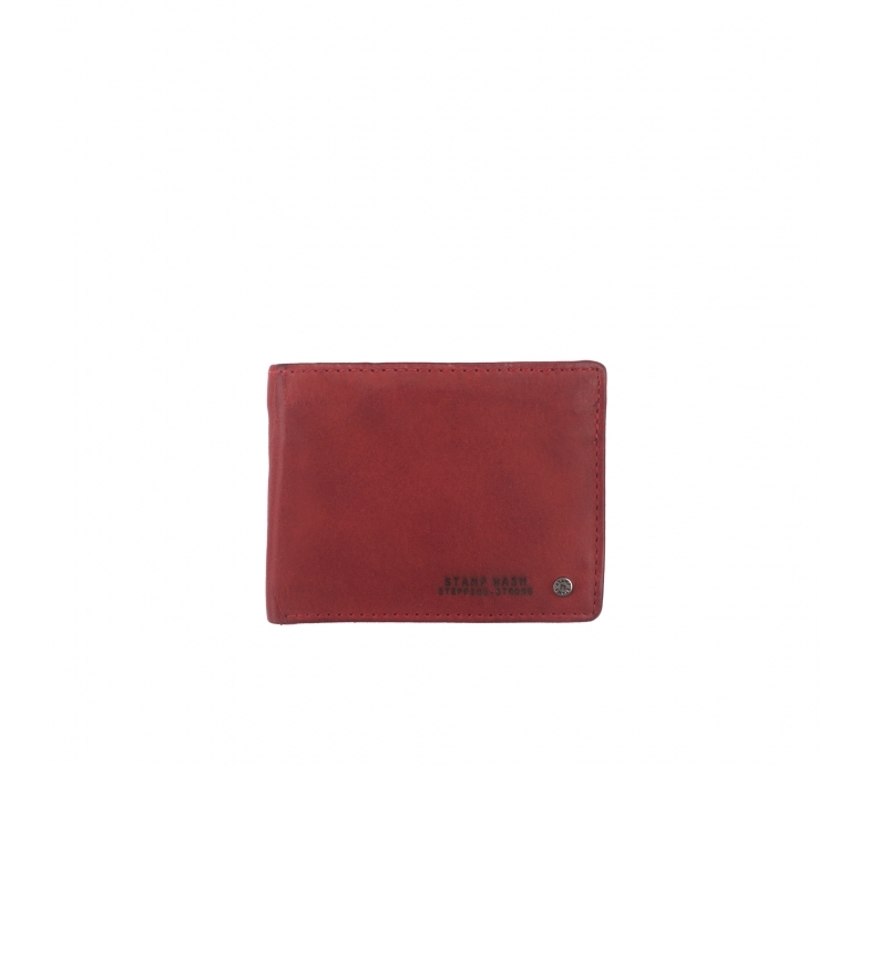 Stamp Leather wallet MHST00416RO red -8 x 10 x 10 x 2 cm