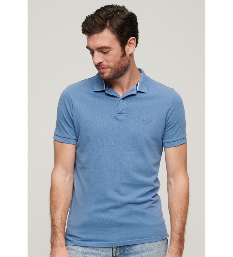 Superdry Destroyed blue polo shirt - Esdemarca Store fashion, footwear ...