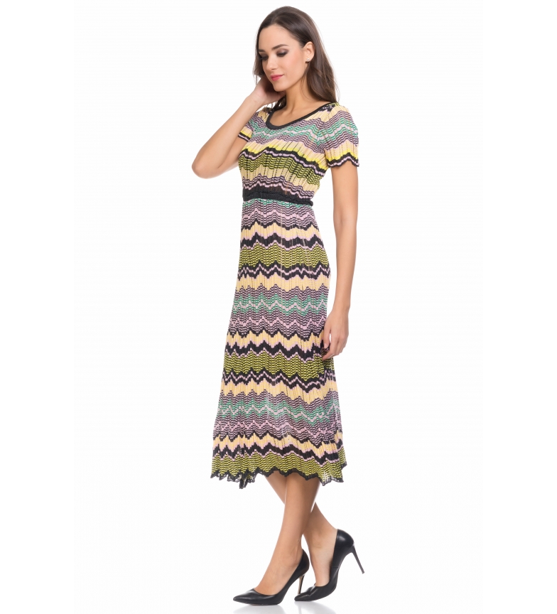 Largo Tantra Vestido AmarilloMulticolor De Punto rxtsdBhQCo
