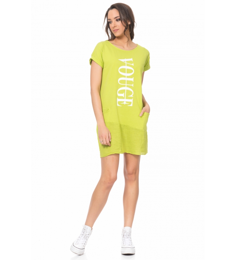 Con Tantra Print Vestido Vestido Tantra Print Verde Con Tantra Verde D2WYeHI9E
