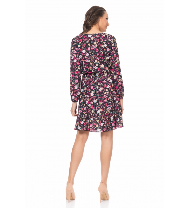 Vestido Floral Negro Vestido Floral Tantra Tantra T1K3FclJ
