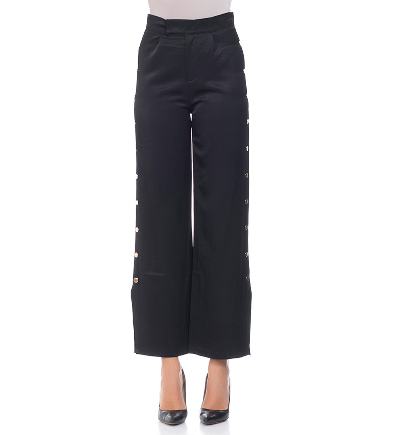 Negro Tantra Satinado Satinado Tantra Tantra Pantaln Negro Satinado Pantaln Pantaln IbfygY76v