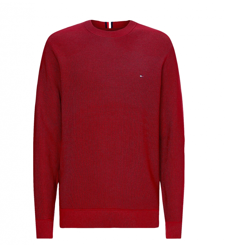 Tommy Hilfiger Jersey Basic Structure Crew rojo