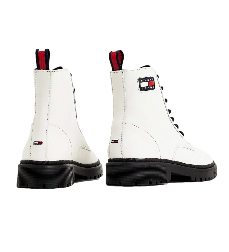 Comprar Tommy Hilfiger Botas de piel Iridescent Eyelets blanco - your ...