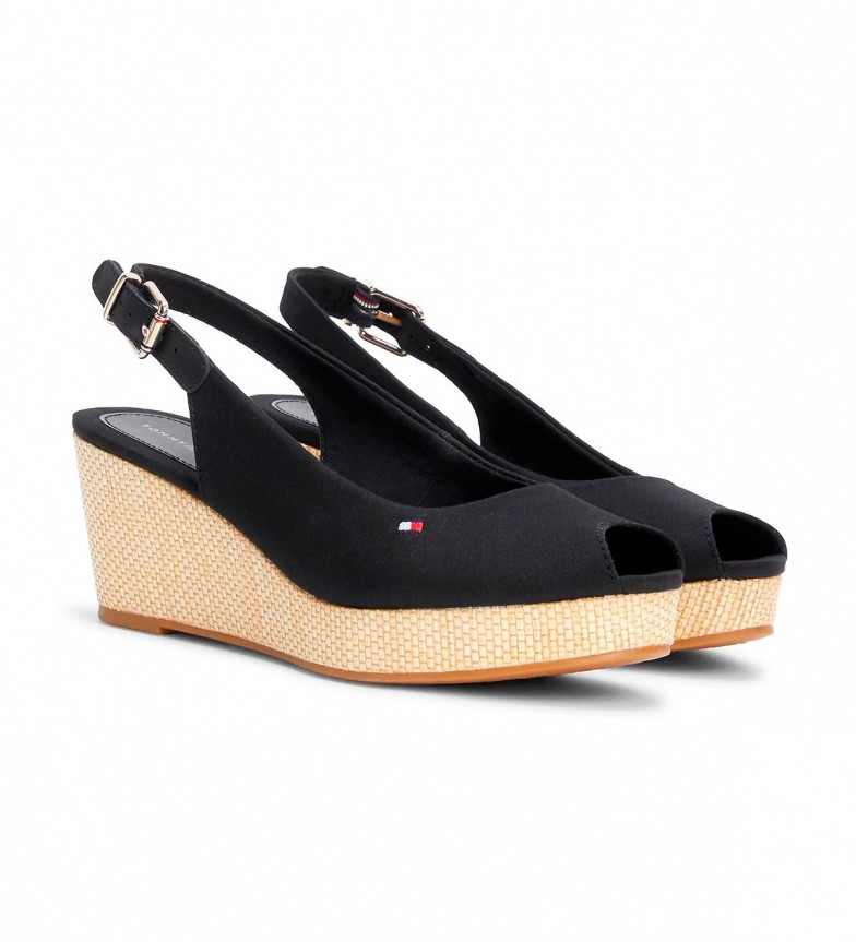 Tommy Hilfiger Iconic Sandals Black - 7cm wedge height - ESD Store ...