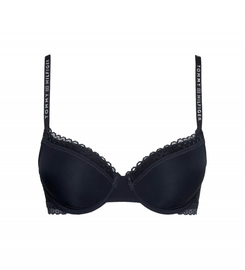 Tommy Hilfiger Navy Tonal Lace Bra - ESD Store fashion, footwear and  accessories - best brands shoes and designer shoes