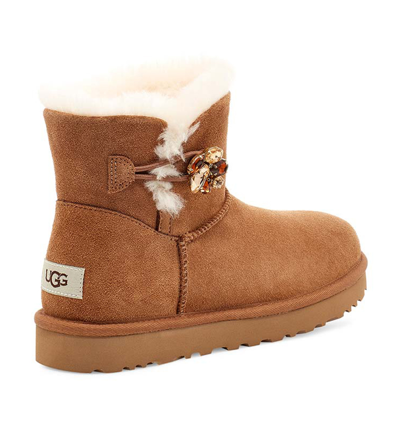 Comprar UGG Botines de piel Mini Bailey Button Gem marrón - tu tienda  online de Trekking