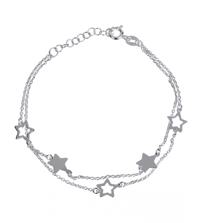 VIDAL & VIDAL Bracelet Essentials Silver two silver plated stars chains