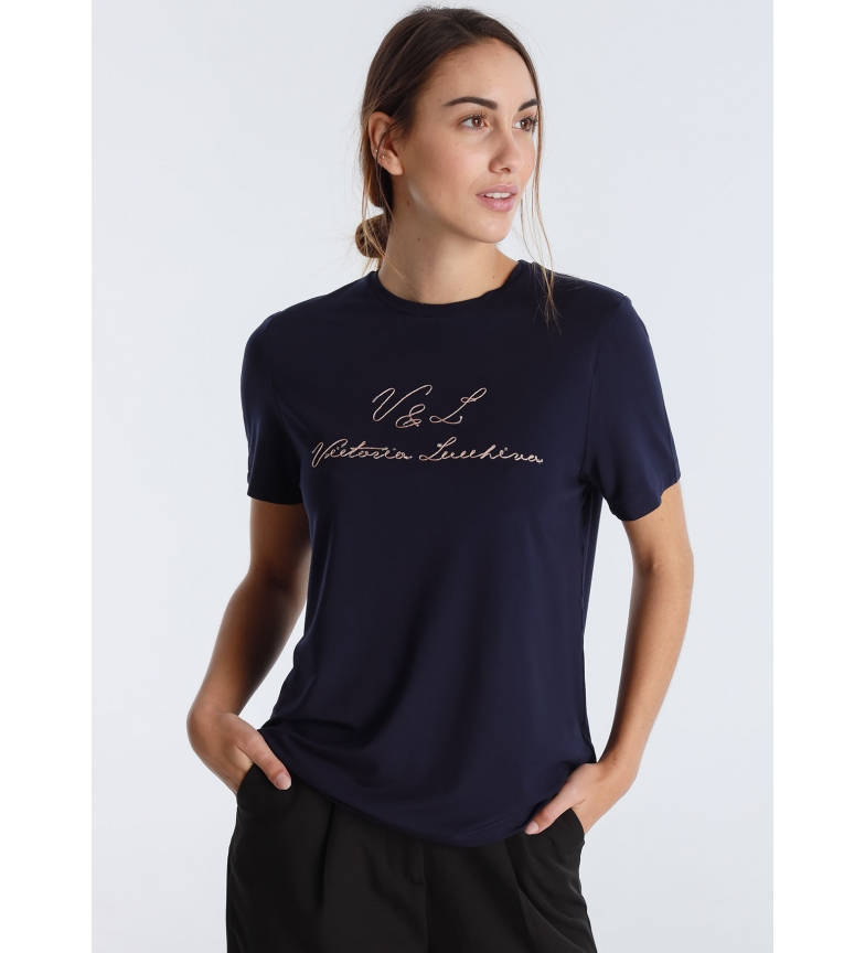 Victorio & Lucchino, V&L T-shirt manica corta blu navy Luxe String