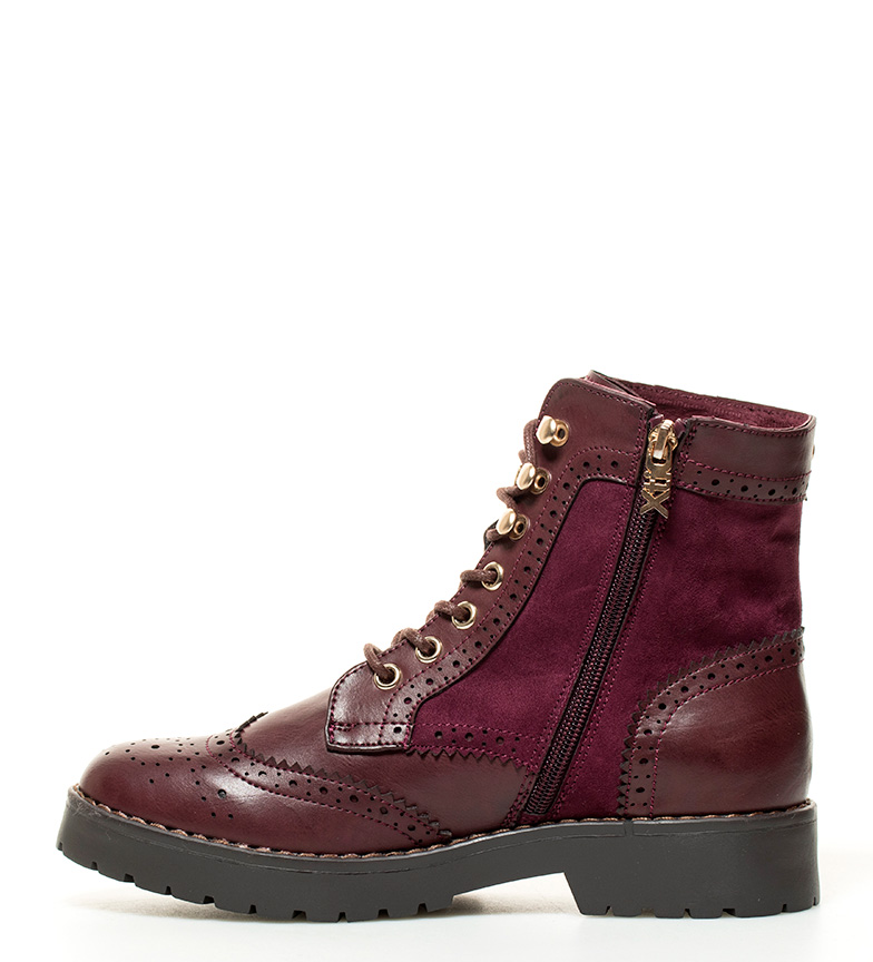 botas granates mujer