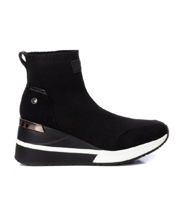Xti Sneakers with wedge 43033 black -Height wedge: 7cm