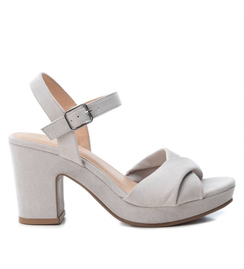 Tela 8 De Ancho 5 Mujerchica Xti 10cm Tacón Hielo 034047hie Detalles A 8cm Sandalia O8n0wPk