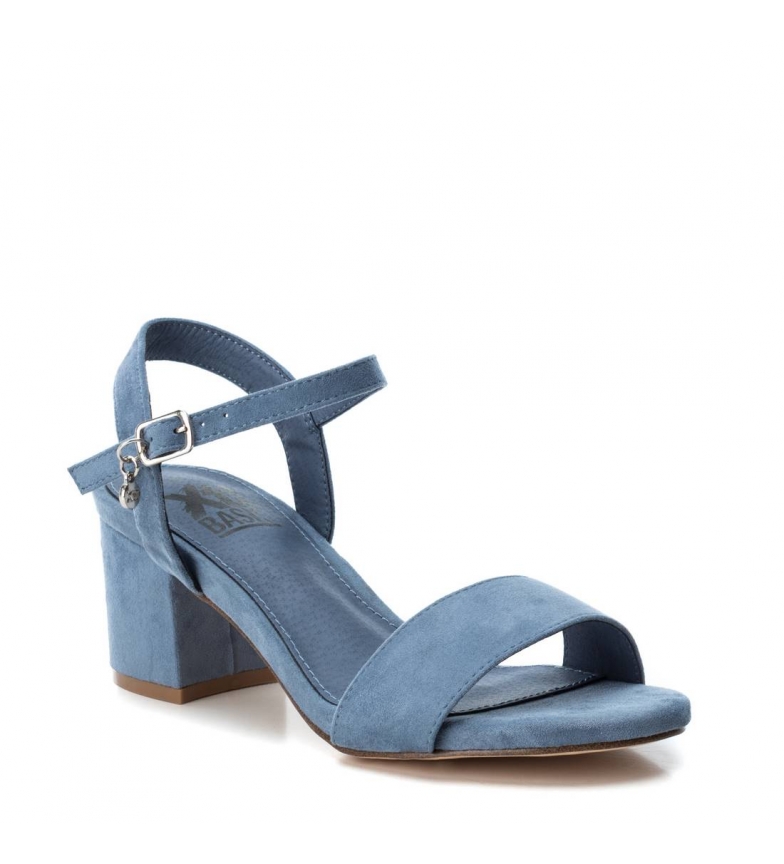 034134 Jeans Mujerchica Ancho Altura Tacón De Detalles Tacón7cm Xti Azul Sandalia OXkuPZiT